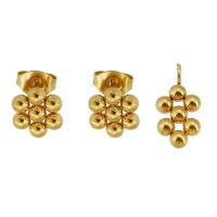 Stainless Steel Stud Earrings 304 Stainless Steel Vacuum Plating & for woman gold Sold By Lot