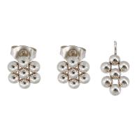 Stainless Steel Stud Earrings 304 Stainless Steel Vacuum Plating & for woman original color Sold By Lot