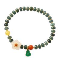 Bracelets de pierres précieuses, jade, avec cire d'abeille, Placage, bijoux de mode & pour femme, 13mmu300111x7mmu30015.5x3.5mmu30016mmu30016mm, Longueur:18 cm, Vendu par PC