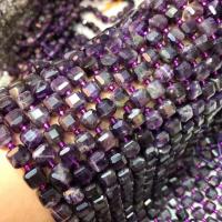 Gemstone Jewelry Beads Natural Lepidolite Square DIY purple 8-8.5mm Sold Per Approx 38 cm Strand