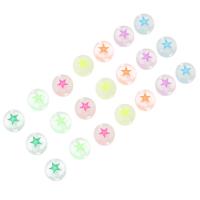 Acrylic Jewelry Beads, Flat Round, DIY & enamel, more colors for choice, 7x7x4mm, Hole:Approx 1mm, Sold By Bag