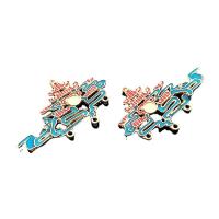 Hair Accessories DIY Findings Zinc Alloy gold color plated & enamel mixed colors nickel lead & cadmium free Sold By PC