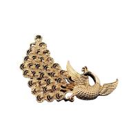 Hair Accessories DIY Findings, Tibetan Style, Peacock, gold color plated, more colors for choice, nickel, lead & cadmium free, 54x74mm, Sold By PC