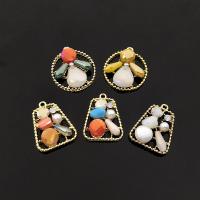 Tibetan Style Pendants, with Crystal & Plastic Pearl, gold color plated, DIY & different styles for choice, more colors for choice, nickel, lead & cadmium free, Sold By PC