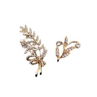 Fashion Decoration Flowers, Tibetan Style, Branch, gold color plated, DIY & different styles for choice & with rhinestone, more colors for choice, nickel, lead & cadmium free, 31x26mm, Sold By PC