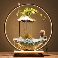 Backflow Incense Burner, Porcelain, handmade, for home and office & durable & with LED light & different styles for choice, 500x165x545mm, Sold By PC