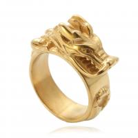 Stainless Steel Finger Ring 316L Stainless Steel polished vintage & for man golden 9mm Sold By PC