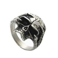 Палец кольцо из нержавеющей стали, Нержавеющая сталь 316, полированный, Винтаж & разный размер для выбора & Мужский, серебряный, 23mm, продается PC