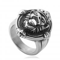 Палец кольцо из нержавеющей стали, Нержавеющая сталь 316, полированный, Винтаж & разный размер для выбора & Мужский, серебряный, 28mm, продается PC