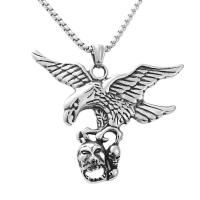 Titanium Steel Necklace Eagle polished vintage & for man silver color Length Approx 23.62 Inch Sold By PC
