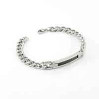 Stainless Steel Jewelry Bracelet, 304 Stainless Steel, Vacuum Ion Plating, fashion jewelry & Unisex, more colors for choice, 8x42mm, Length:Approx 7.87 Inch, Sold By PC