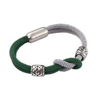 Stainless Steel Jewelry Bracelet Milan Cord with 316 Stainless Steel polished fashion jewelry & for man 8mm Sold By PC