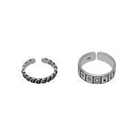 Cеребряное кольцо, 925 пробы, Связанный вручную, Регулируемый & разные стили для выбора & Женский, оригинальный цвет, продается PC