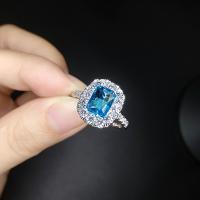 Vještački dijamant Ring Finger, Mesing, Geometrijski uzorak, pozlaćen, prilagodljiv & za žene & s Rhinestone, više boja za izbor, nikal, olovo i kadmij besplatno, Veličina:6-8, Prodano By PC