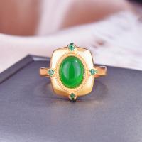 Smola Finger Ring, Mesing, s Smola, Geometrijski uzorak, zlatna boja pozlaćen, vintage dizajn & za žene, Veličina:6-8, Prodano By PC
