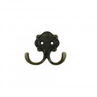 Tibetan Style Hook, stoving varnish, vintage, antique bronze color, 54x53mm, Sold By PC