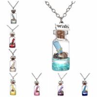 Tibetan Style Necklace, with Organic Glass, with 1.97inch extender chain, fashion jewelry & Unisex, more colors for choice, nickel, lead & cadmium free, 34x16mm, Length:Approx 21.65 Inch, Sold By PC