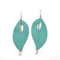 Earring Jewelry Zinc Alloy with Velveteen gold color plated fashion jewelry & for woman blue Sold By Pair