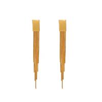 Fashion Fringe Earrings, 304 Stainless Steel, Vacuum Ion Plating, fashion jewelry & for woman, golden, 82x8mm, Sold By Pair