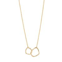 Zinc Alloy Jewelry Necklace with 5.5 extender chain irregular plated fashion jewelry & for woman golden 18mm Length 45.5 cm Sold By PC