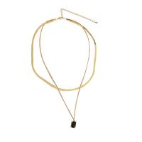 Mode-Multi-Layer-Halskette, Zinklegierung, mit Messing, mit Verlängerungskettchen von 9, plattiert, Modeschmuck & für Frau, keine, 11mm, Länge:36 cm, verkauft von PC
