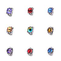 Evil Eye Smykker Finger Ring, Zinc Alloy, forgyldt, Justerbar & mode smykker & Unisex, flere farver til valg, 32x27x22mm, Solgt af PC