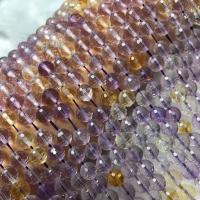 Natural Quartz Jewelry Beads, Ametrine, polished, DIY, 8mm, Length:38 cm, Sold By PC