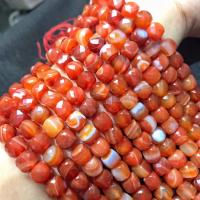 Natürliche Botswana Achat Perlen, Quadrat, poliert, DIY & verschiedene Größen vorhanden, rot, Länge:38 cm, verkauft von PC