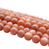 Gemstone Jewelry Beads, Sunstone, Round, polished, DIY & different size for choice, Length:38 cm, Sold By PC