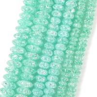 Flat Round Crystal Beads, DIY & different size for choice, Light Emerald, Sold Per Approx 37-39 cm Strand
