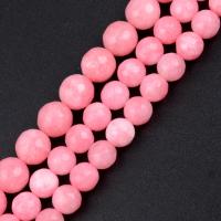 Natural Chalcedony Bead Round DIY & faceted pink Sold Per Approx 37-39 cm Strand