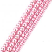 Nicht-magnetische Hämatit Perlen, rund, DIY & verschiedene Größen vorhanden, Rosa, verkauft per ca. 37-39 cm Strang