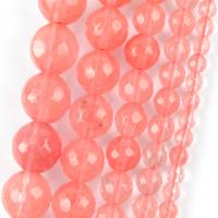 Natürlicher Quarz Perlen Schmuck, Kirsche Quarz, rund, DIY & verschiedene Größen vorhanden & facettierte, Kirsche Quarz, verkauft per ca. 37-39 cm Strang