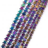 Ikke-magnetiske Hæmatit perler, Stjerne, du kan DIY & forskellig størrelse for valg, flerfarvede, Solgt Per Ca. 37-39 cm Strand