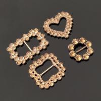 Hair Accessories DIY Findings Zinc Alloy plated & with rhinestone golden nickel lead & cadmium free Sold By PC
