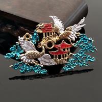 Hair Accessories DIY Findings Zinc Alloy Crane gold color plated enamel nickel lead & cadmium free Sold By PC