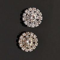 Mobile Phone DIY Decoration Zinc Alloy Round plated with rhinestone nickel lead & cadmium free Sold By PC
