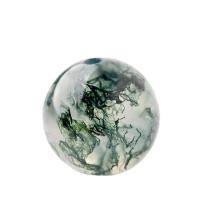 Natural Moss Agate Beads Round DIY Sold By PC