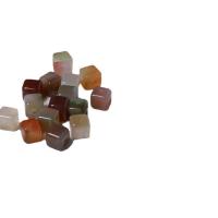 Natural Quartz Jewelry Beads, Rutilated Quartz,  Square, DIY, mixed colors, 8mm, Sold By PC