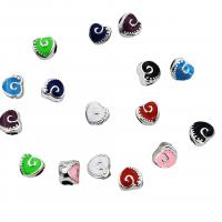 Copper Coated Plastic Beads, Heart, DIY & enamel, more colors for choice, 12x12x10mm, Sold By PC