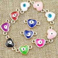 Evil Eye Connector, Copper Coated Plastic, DIY & enamel & 1/1 loop, more colors for choice, 12x19mm, Sold By PC