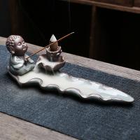 Backflow Incense Burner, Porcelain, handmade, for home and office & durable & multifunctional, 121x72mm, Sold By PC
