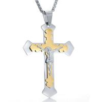Stainless Steel Jewelry Necklace 316 Stainless Steel Cross polished fashion jewelry & Unisex Sold By PC