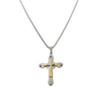 Титановые стали ожерелье, титан, Kресты, полированный, ювелирные изделия моды & разные стили для выбора & Мужский, 58x37mm, длина:Приблизительно 23.62 дюймовый, продается PC
