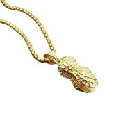 Stainless Steel Pendants 304 Stainless Steel Peanut gold color plated fashion jewelry & Unisex golden Sold By PC