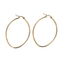Stainless Steel Lever Back Earring, 304 Stainless Steel, 18K gold plated, fashion jewelry & different size for choice & for woman, golden, Sold By Pair