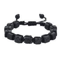 Gemstone Bracelets Lava handmade Adjustable & fashion jewelry & for man 8mm Length Approx 6.3-9.8 Inch Sold By PC