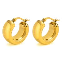 Stainless Steel Lever Back Earring, 304 Stainless Steel, Vacuum Ion Plating, fashion jewelry & for woman, golden, 20.50x9mm, Sold By Pair