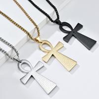Stainless Steel Jewelry Necklace, 304 Stainless Steel, polished, fashion jewelry & for man, more colors for choice, 3mm,30*50mm, Length:Approx 23.62 Inch, Sold By PC
