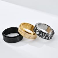 Stainless Steel Finger Ring Titanium Steel polished fashion jewelry & Unisex 8mm Sold By PC